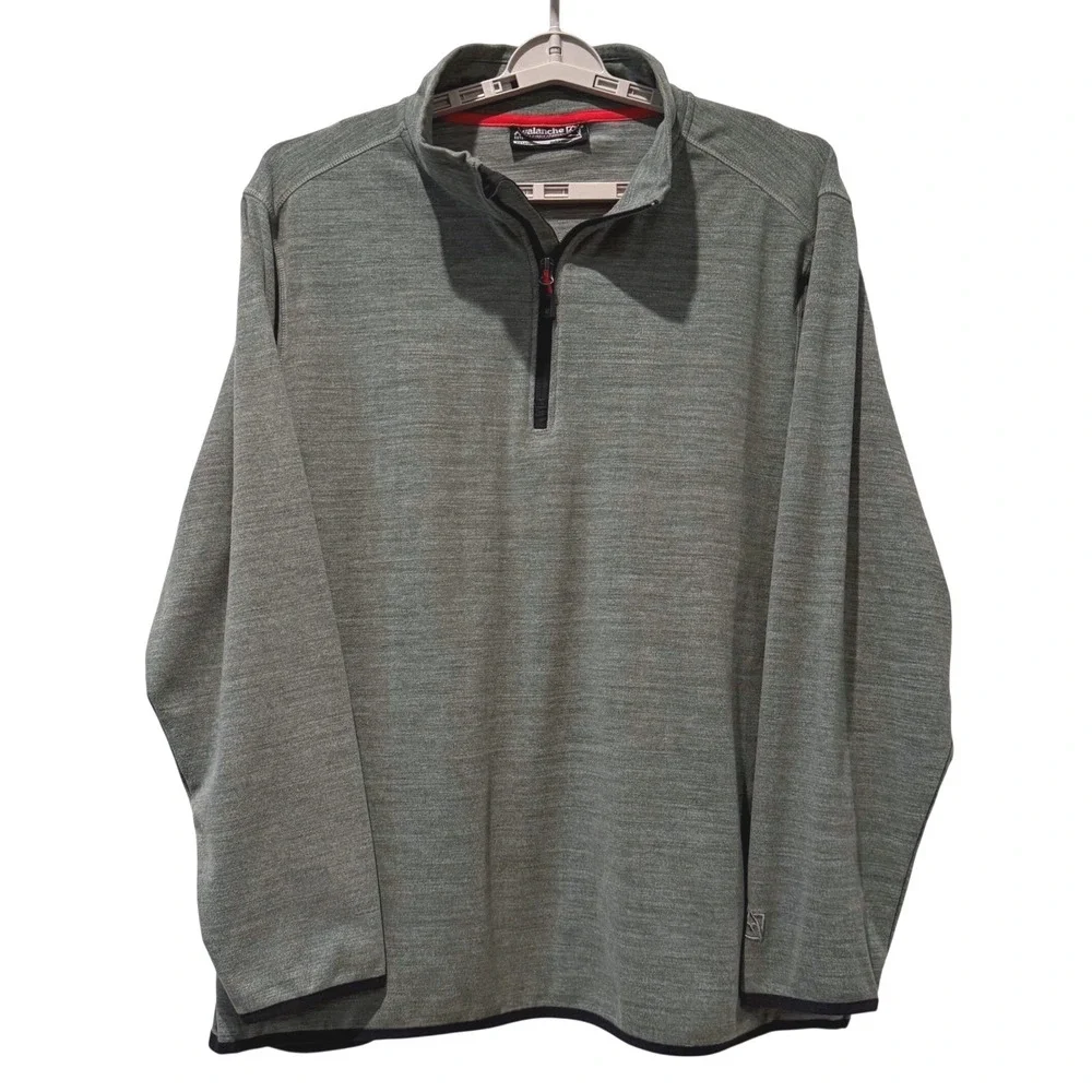 Avalanche Outdoor Supply Company Mens XX Large Green Quarter Zip Pullover Fleece